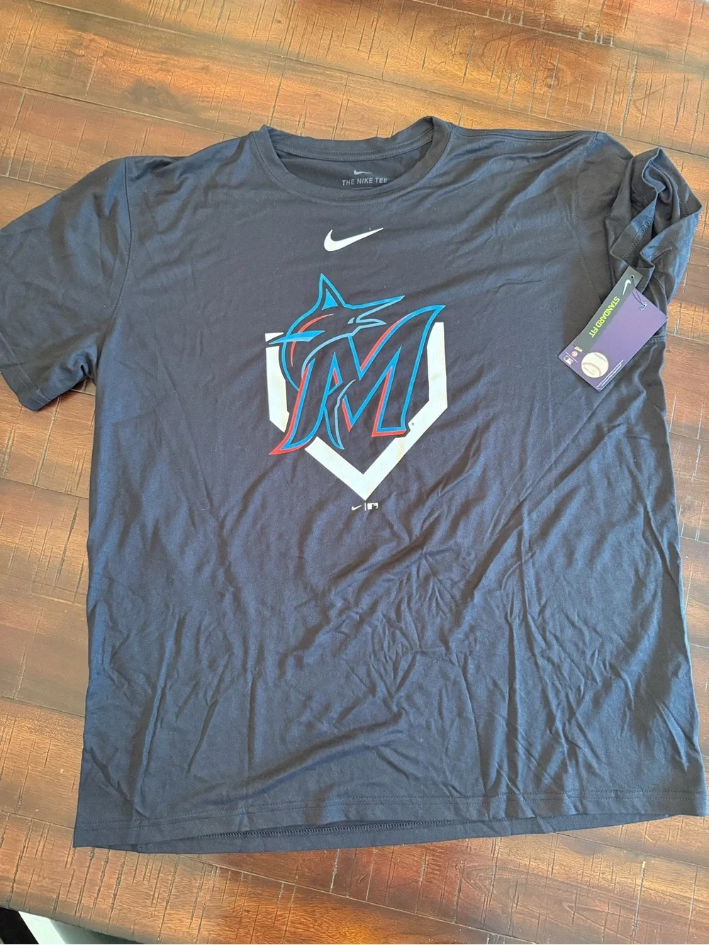 Nike Miami Marlins Graphic Short Sleeve Tee Black